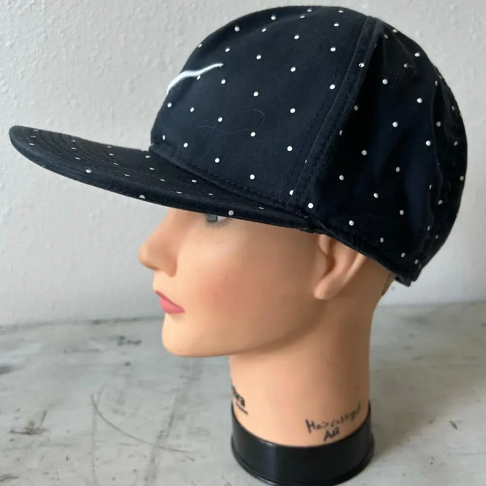 Nike Pro Dri-FIT wide brim Black Polka Dot Snapback Hat Golf sporty athletic